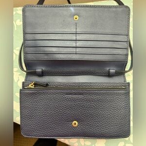 Marc Jacobs Blue Purple Leather Wallet Crossbody